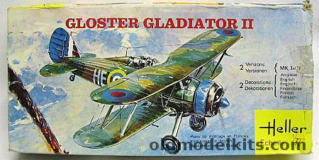 Heller 1/72 Gloster Gladiator I or II - Finnish Flyglottilj 19 1940 or 263 Sq RAF, 153 plastic model kit